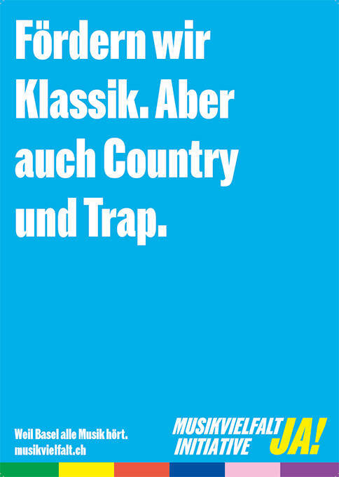 Fördern wir Klassik. Aber auch Country und Trap. Musikvielfalt Initiative Ja!