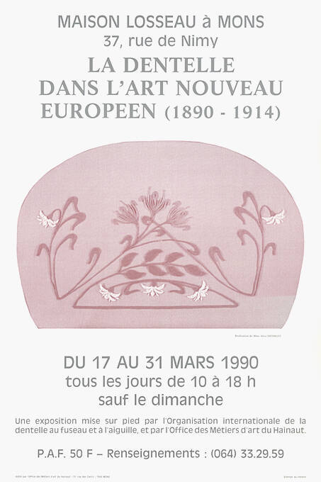 La Dentelle dans l’art nouveau européen, Maison Lousseau à Mons