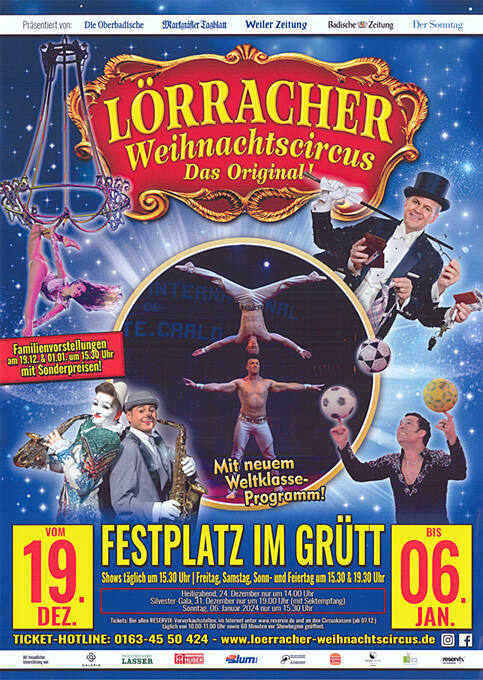 Lörracher Weihnachtscircus, Festplatz im Grütt