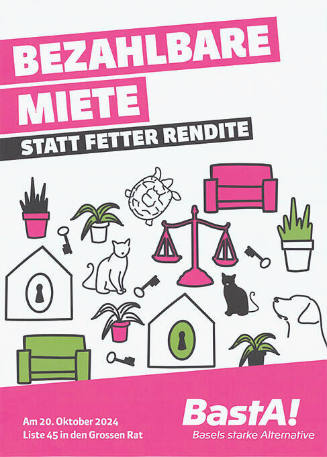 Bezahlbare Miete statt fetter Rendite, BastA!