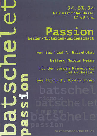 Batschelet passion, Pauluskirche Basel