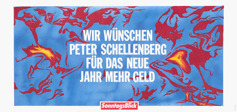 Wir wünschen Peter Schellenberg für das neue Jahr mehr Geld, SonntagsBlick