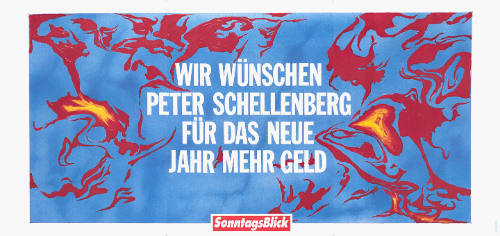 Wir wünschen Peter Schellenberg für das neue Jahr mehr Geld, SonntagsBlick