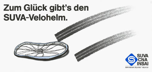 Zum Glück gibt’s den SUVA-Velohelm.