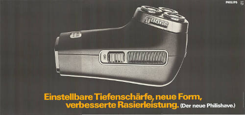 Einstellbare Tiefenschärfe, neue Form, verbesserte Rasierleistung. (Der neue Philishave.)