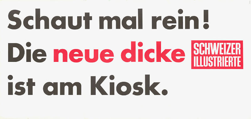 Schaut mal rein! Die neue dicke Schweizer Illustrierte ist am Kiosk.