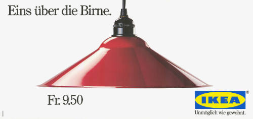 Eins über die Birne. IKEA
