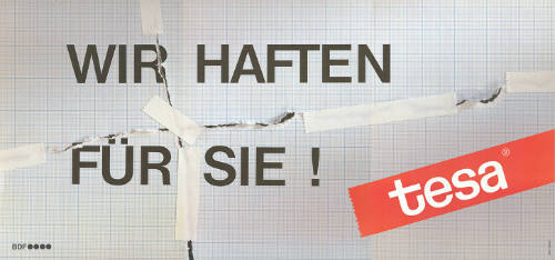 Wir haften für Sie! Tesa