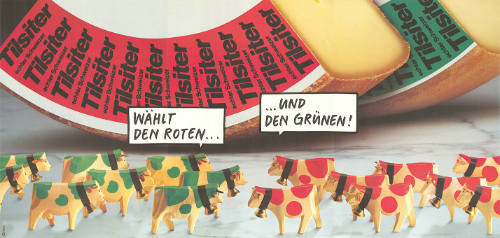 Tilsiter Käse, Wählt den roten…, …und den grünen!
