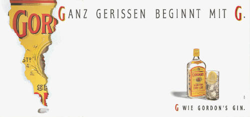 Gordon’s Dry Gin, Ganz gerissen beginnt mit G