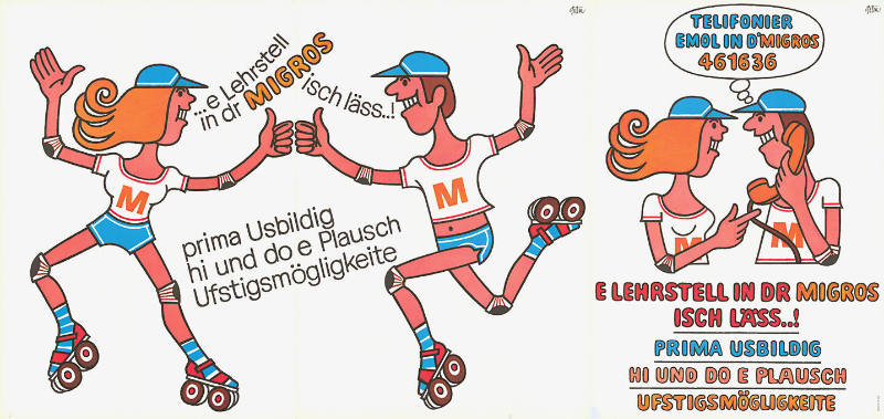 E Lehrstell in der Migros isch läss...! Prima Usbildig, hi und do e Plausch, Ufstigsmögligkeite
