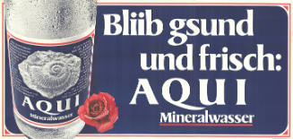 Bliib gsund und frisch: Aqui Mineralwasser