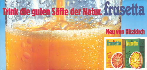 Trink die guten Säfte der Natur. Frusetta, Neu von Hitzkirch