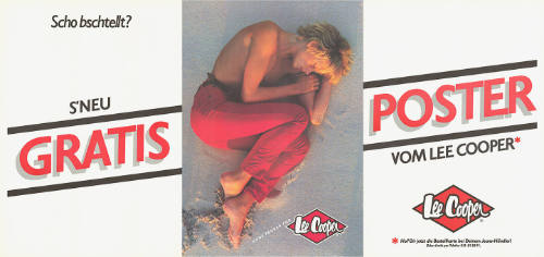 Scho bschtellt? S’Neu Gratis Poster vom Lee Cooper