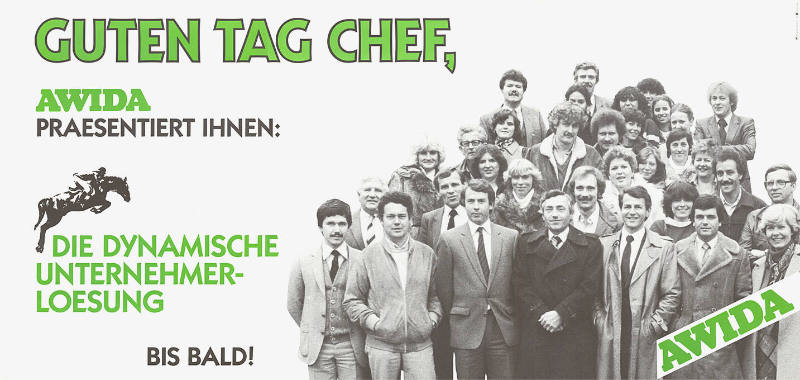 Guten Tag Chef, Awida praesentiert Ihnen: Die dynamische Unternehmerloesung
