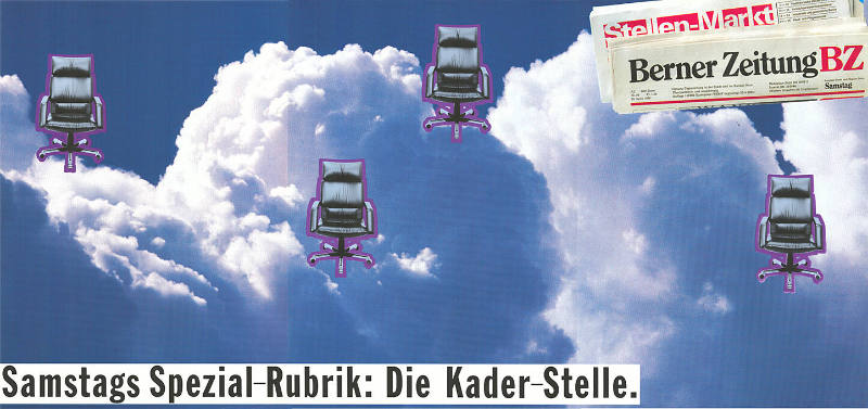 Berner Zeitung BZ, Samstag Spezial-Rubrik: Die Kader-Stelle.