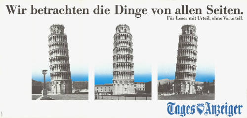 Wir betrachten die Dinge von allen Seiten. Tages-Anzeiger