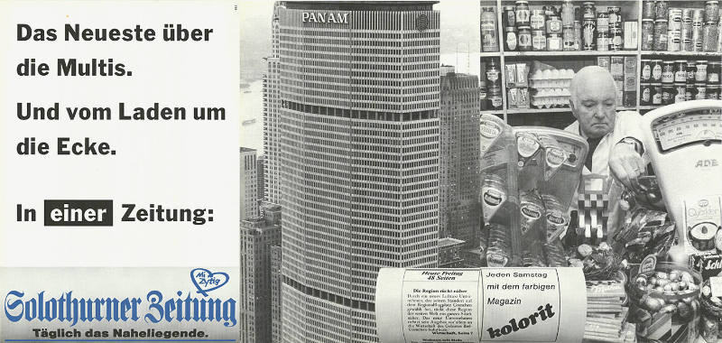 Das neueste über die Multis. Und vom Laden um die Ecke. In einer Zeitung: Solothurner Zeitung