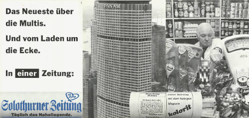 Das neueste über die Multis. Und vom Laden um die Ecke. In einer Zeitung: Solothurner Zeitung