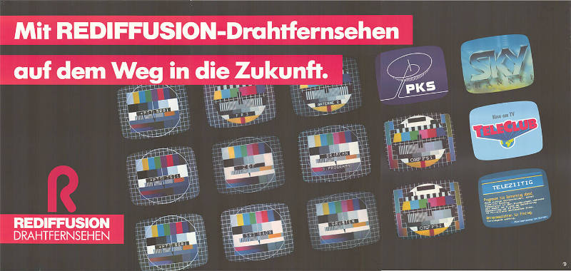 Mit Rediffusion-Drahtfernsehen auf dem Weg in die Zukunft. Rediffusion