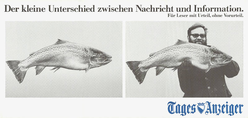 Der kleine Unterschied zwischen Nachricht und Information. Tages-Anzeiger