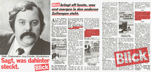 Sagt, was dahinter steckt. Blick bringt oft heute, was erst morgen in den anderen Zeitungen steht. Blick