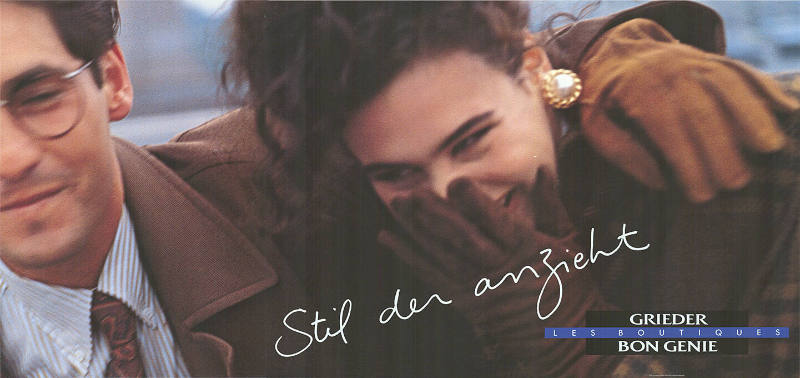 Stil der anzieht, Grieder, Les Boutiques, Bon Génie