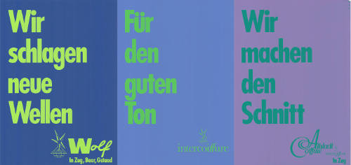 Wir schlagen neue Wellen, Für den guten Ton, Wir machen den Schnitt, Wolf, Intercoiffure, Altstadt Coiffure