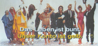 Das Leben ist bunt. Unser Konto ist gelb. PTT