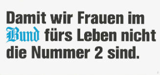Damit wir Frauen im Bund fürs Leben nicht die Nummer 2 sind.