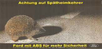Achtung auf Spätheimkehrer, Ford mit ABS für mehr Sicherheit