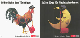 Frühe Bahn den Tüchtigen! Späte Züge für Nachtschwärmer. Unsere Intercity-Bahn. SBB