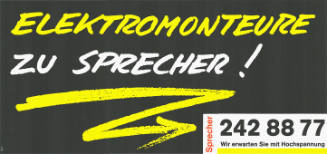 Elektromonteure zu Sprecher!