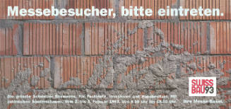 Messebesucher, bitte eintreten. Swissbau 93