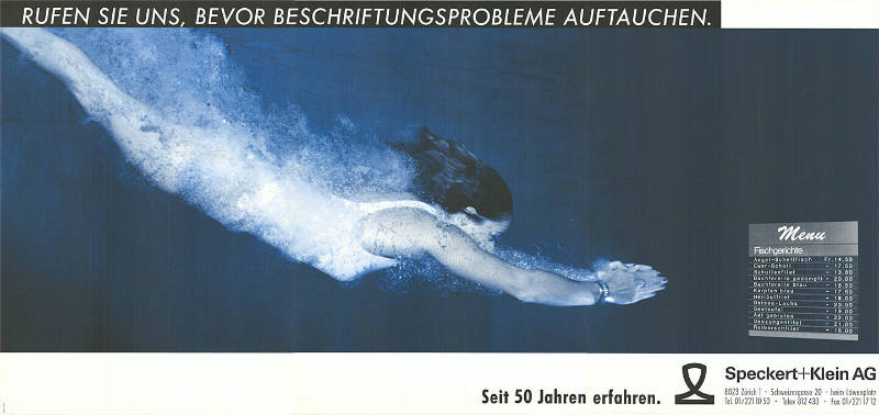 Rufen Sie uns, bevor Beschriftungsprobleme auftauchen. Speckert + Klein AG