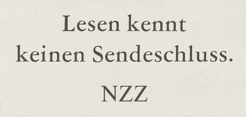 Lesen kennt keinen Sendeschluss, NZZ