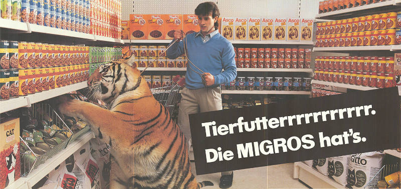 Tierfutterrrrrrrrrrr. Die Migros hat’s.