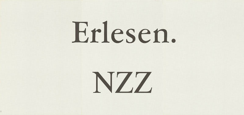 Erlesen. NZZ