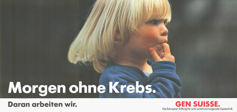 Morgen ohne Krebs. Daran arbeiten wir. Gen Suisse