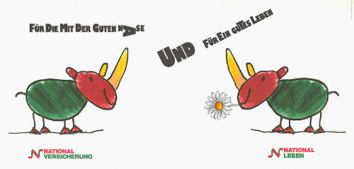 Für die mit der guten Nase und für ein gutes Leben, National Versicherung, National Leben