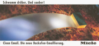 Schwamm drüber. Und sauber! Clean Email. Die neue Backofen-Emailierung. Miele
