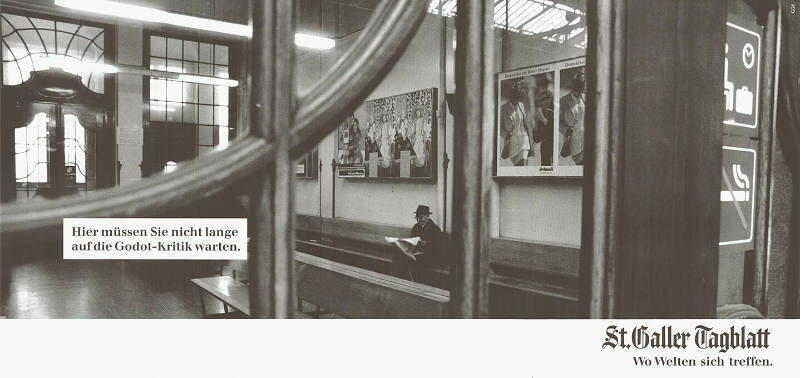 Hier müssen Sie nicht lange auf Godot-Kritik warten. St.Galler Tagblatt, Wo Welten sich treffen.