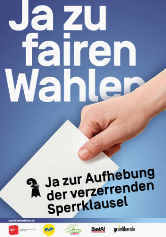 Ja zu fairen Wahlen, Ja zur Aufhebung der verzerrenden Sperrklausel
