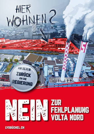 Hier wohnen? Nein zur Fehlplanung Volta Nord