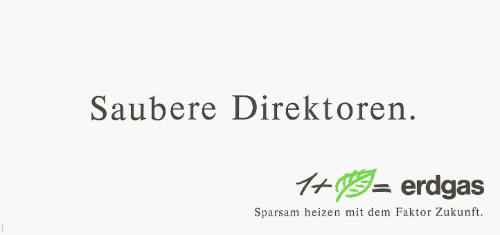 Saubere Direktoren. 1 + [Blatt/Natur] = Erdgas