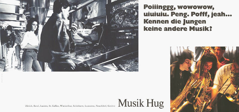 Poiiinggg, wowowow, uiuiuiu. Peng. Poff, jeah…, Kennen die Jungen keine andere Musik? Musik Hug