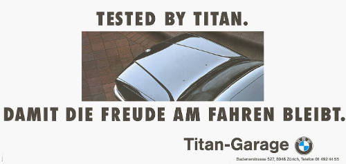 Tested by Titan. Damit die Freude am Fahren bleibt. Titan-Garage