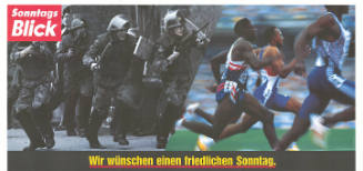 SonntagsBlick, Wir wünschen einen friedlichen Sonntag.