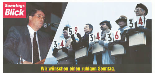 SonntagsBlick, Wir wünschen einen ruhigen Sonntag.