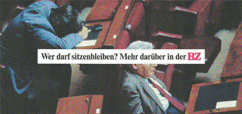Wer darf sitzenbleiben? Mehr darüber in der BZ